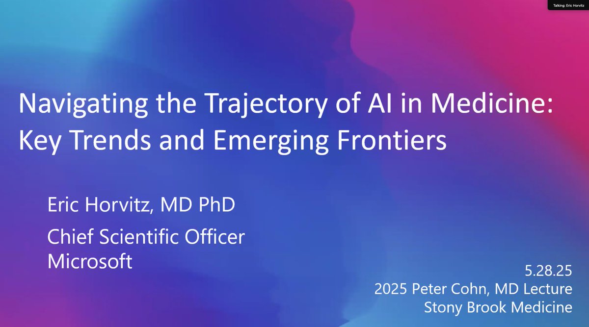 Stony Brook Department of Medicine (@sbudeptofmed) on Twitter photo What a privilege to have Dr. Eric Horvitz <a href="/Microsoft/">Microsoft</a> give the annual Dr. Peter F. Cohn lecture <a href="/StonyBrookMed/">Stony Brook Medicine</a> during today's <a href="/sbudeptofmed/">Stony Brook Department of Medicine</a> grand rounds What a privilege to have Dr. Eric Horvitz <a href="/Microsoft/">Microsoft</a> give the annual Dr. Peter F. Cohn lecture <a href="/StonyBrookMed/">Stony Brook Medicine</a> during today's <a href="/sbudeptofmed/">Stony Brook Department of Medicine</a> grand rounds