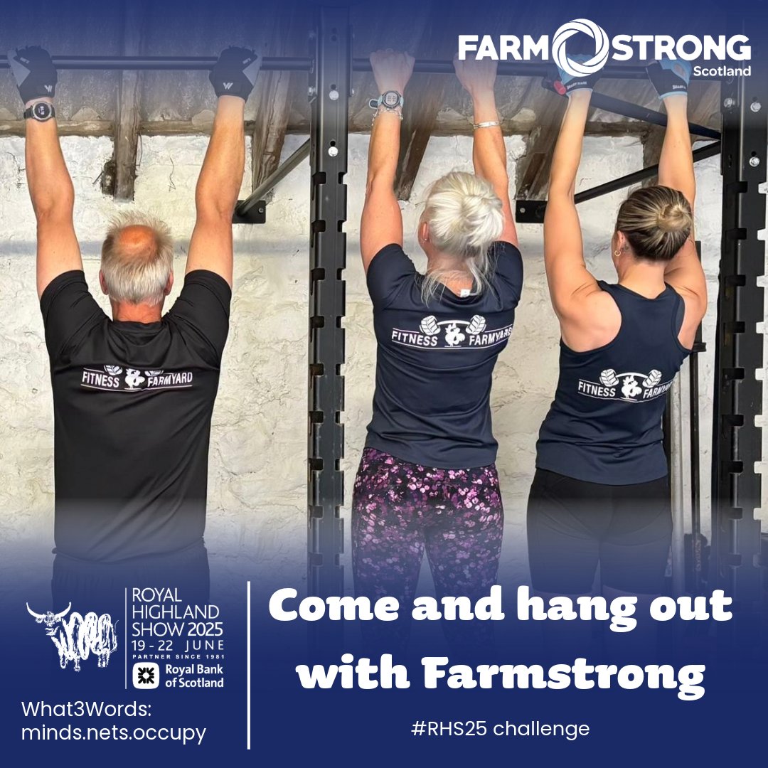 🚜💪We're excited to challenge you to this year’s physical 'hang-out' challenge at the Royal Highland Show - all about stamina and strength! 🏋️‍♂️

💥 Challenge your mates
🎁 Win a Farmstrong merchandise goody bag
👏 Prove you're the strongest of the show!