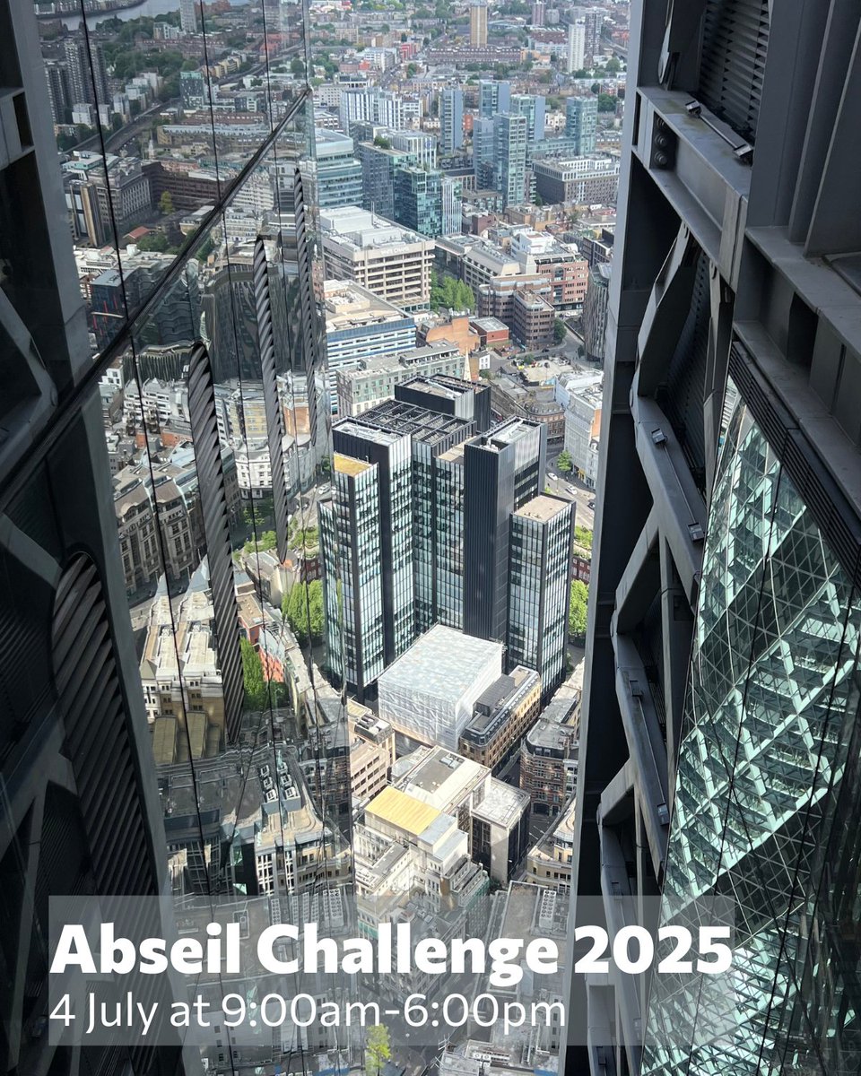 LMAppeal's tweet image. Abseil Challenge 2025
 📅Friday 4 July | 9:00 AM – 6:00 PM
 📍The Leadenhall Building 

Take on the challenge of abseiling from the 47th floor in support of The Lord Mayor’s Appeal.

Make a real difference—one step down at a time.

Register thelordmayorsappeal.org/news-and-event…