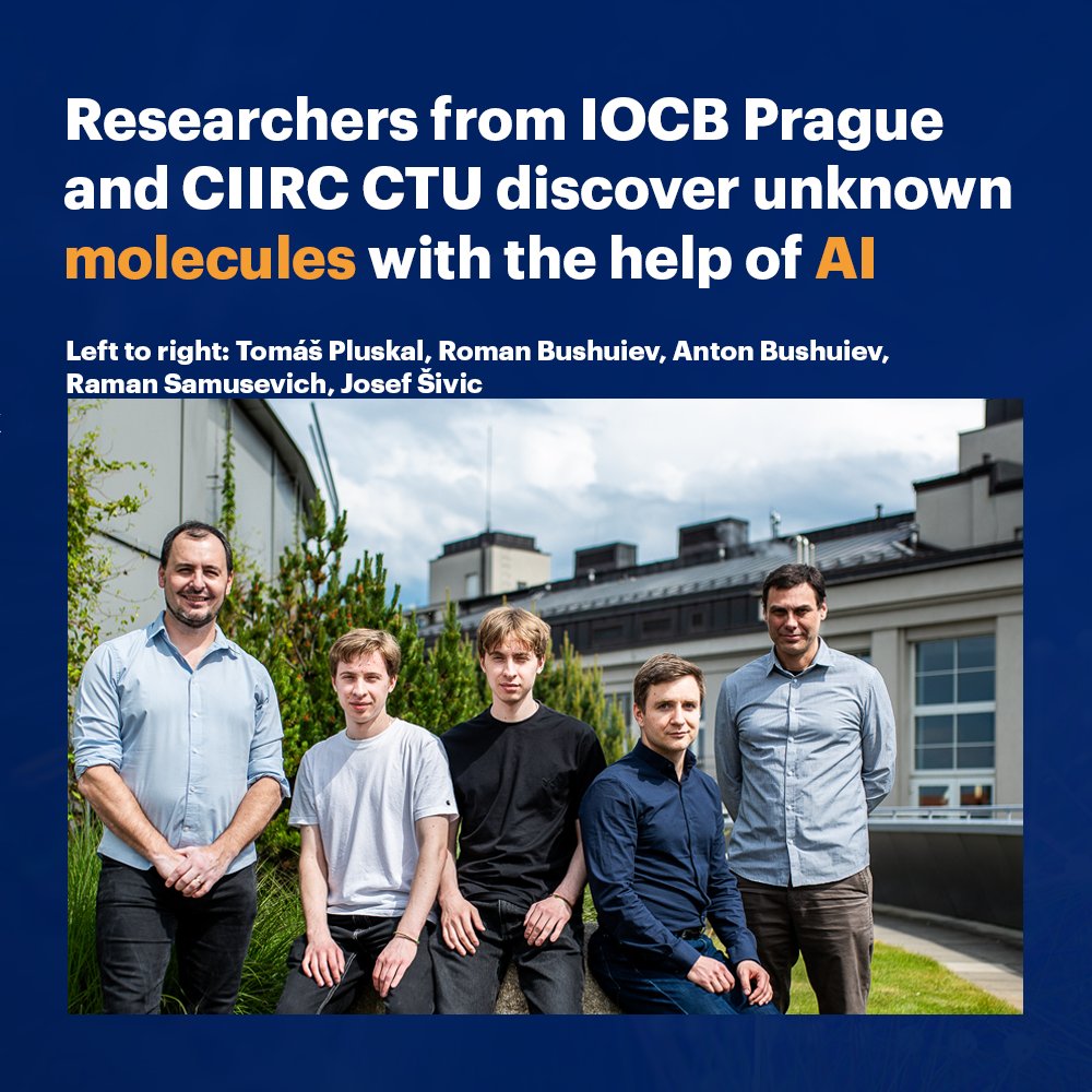 IOCB Prague (@iocbprague) on Twitter photo ⚛️ <a href="/tomas_pluskal/">Tomáš Pluskal</a> from IOCB Prague, together with his student <a href="/roman_bushuiev/">Roman Bushuiev</a> and colleagues from #CIIRC CTU, Josef Šivic and <a href="/AntonBushuiev/">Anton Bushuiev</a>, have developed a machine learning model called #DreaMS – which accelerates the analysis of previously unknown molecules. ⚛️ <a href="/tomas_pluskal/">Tomáš Pluskal</a> from IOCB Prague, together with his student <a href="/roman_bushuiev/">Roman Bushuiev</a> and colleagues from #CIIRC CTU, Josef Šivic and <a href="/AntonBushuiev/">Anton Bushuiev</a>, have developed a machine learning model called #DreaMS – which accelerates the analysis of previously unknown molecules.
