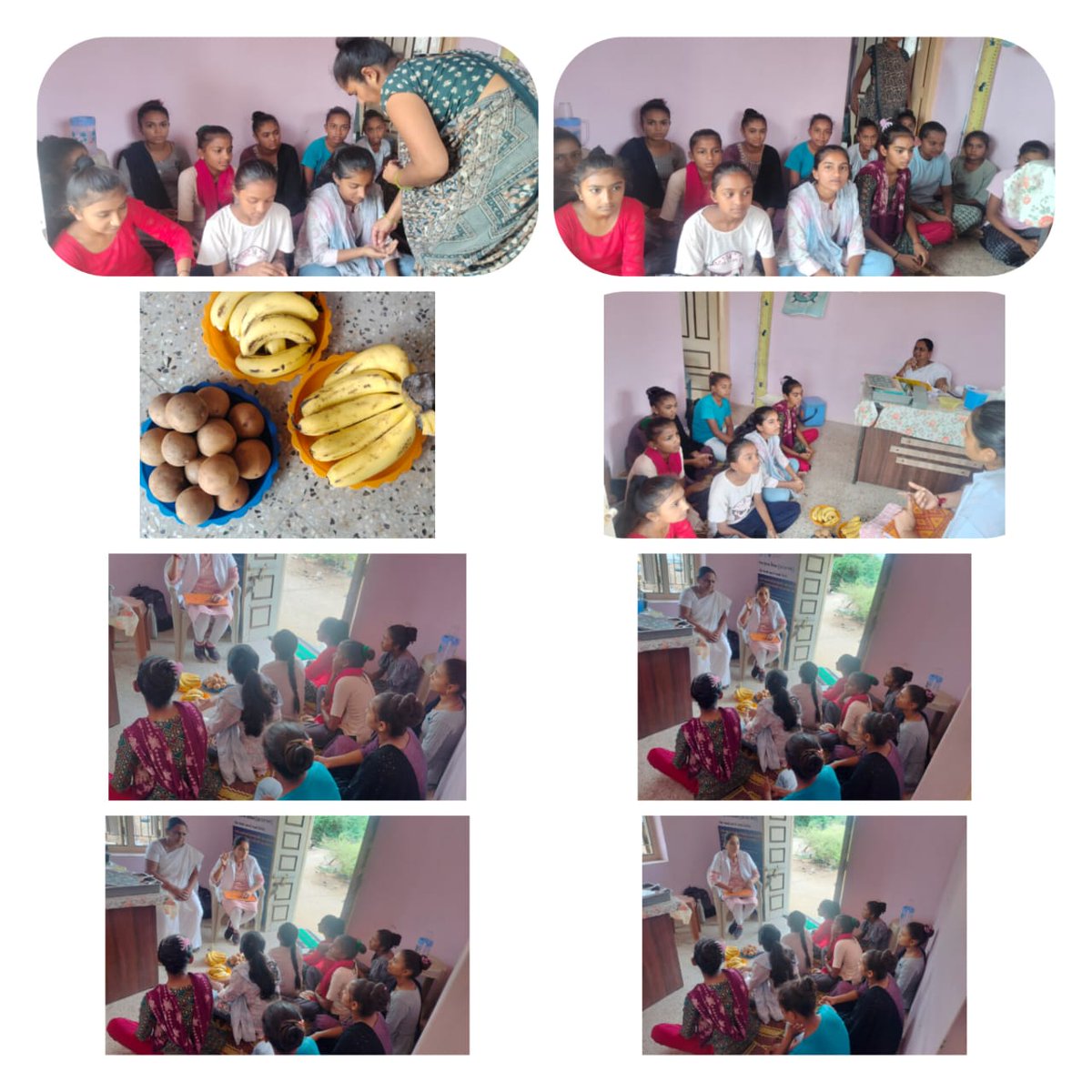 ThoPalitanaBvn's tweet photo. પાલીતાણા તા��ુકાના વિવિધ સેન્ટરમાં RKSK પ્રોગ્રામ.World menstrual hygiene ની ઉજવણી કરવામાં આવેલ જેમાં માસિક દરમિયાનનીસ્વચ્છતા,એનિમિયા,લોહતત્વ યુક્ત ખોરાક, સેનેટરીપેડ વાપરવાની રીત અને એનો યોગ્ય નિકાલ વિશે સમજ તેમજ Tab.IFA વિતરણ કરવામાં આવ્યું જેમાં CHO,FHW,MPHW,ASHA,A.F,હાજર રહેલ https://t.co/gJxtGElVlW