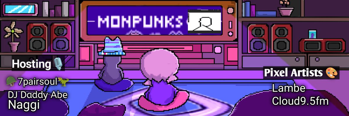 🪖UBA WΞALTH ⨀² °™🦖 (@7pairsoul) on Twitter photo Drawing session x Karaoke 🎙️,
1/1 <a href="/monpunks/">monpunks</a> rare  pfp art 🎨.
 Join us Live on stage alongside.
   • Host 🎙️
🪖7pairsoul 🦖 x Benja 💸
• Pixel Artist 🎨 
🧧Lambe x  🅰️ugustine 
 • Co host 🎙️
DaddyAbeRadio x Naggi Drawing session x Karaoke 🎙️,
1/1 <a href="/monpunks/">monpunks</a> rare  pfp art 🎨.
 Join us Live on stage alongside.
   • Host 🎙️
🪖7pairsoul 🦖 x Benja 💸
• Pixel Artist 🎨 
🧧Lambe x  🅰️ugustine 
 • Co host 🎙️
DaddyAbeRadio x Naggi