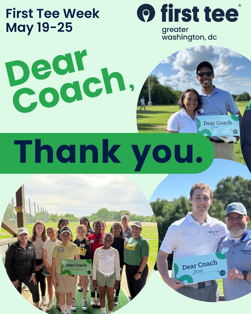 firstteedc's tweet photo. Thank you to everyone who participated and followed along with this year’s First Tee Week! We’re already looking forward to next year!

#BuildingGamechangers #FirstTeeWeek #DearCoach https://t.co/cLBmAzQeFN