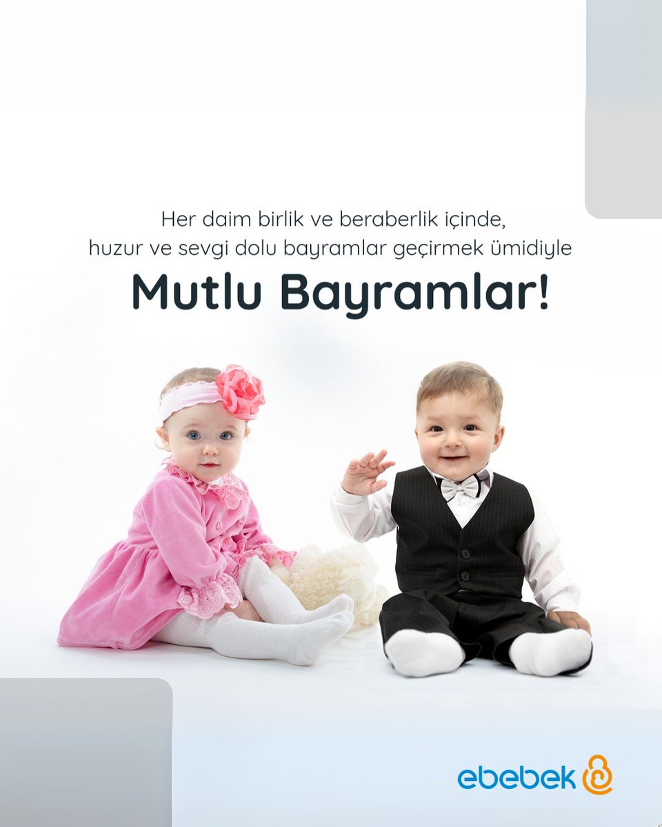 Huzurla, sağlıkla, sevgi dolu bayramlar geçirmek ümidiyle. 🍬
 
 ❤️ Mutlu Bayramlar! ❤
 
 #ebebek #bebek #hepyanımdaebebek #bayram