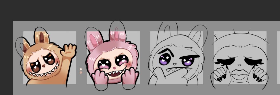 mypicofairy's tweet photo. worked on these on strim tonight !!! excited to finish them eeeeeeeeee would anyone be interested in these ๐ฅบ
#labubu #twitchemotes #emotes #twitch #streamer #streamassets #twitchemote #twitchstreamer #youtubeemotes #discordemotes #discord https://t.co/dlbeUOdbUH