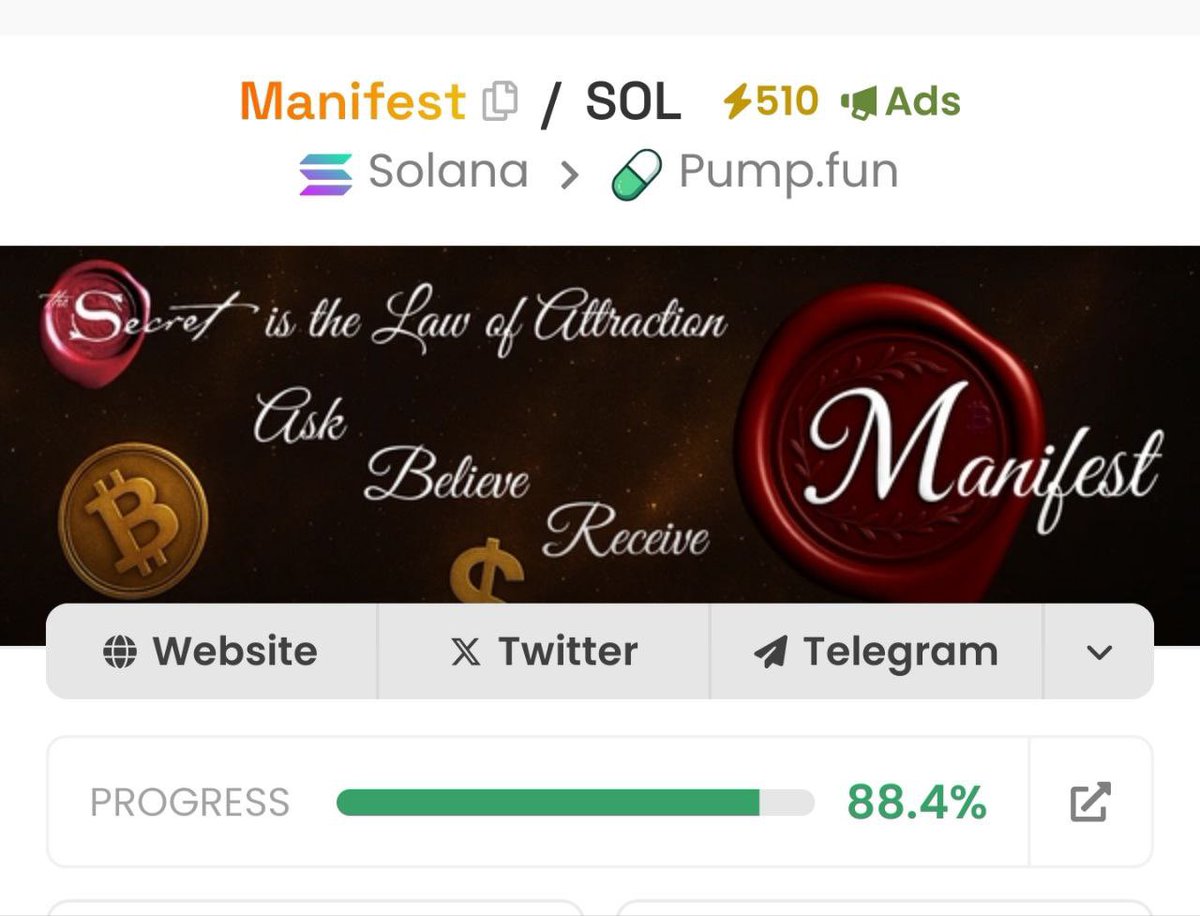 <a href="/0xSweep/">Sweep</a> Manifest is a legit dev-based project with a strong foundation.
🔥 A powerful Bubble Map with a 520x boost is already live on Dexscreener.
📢 Ads have already been purchased, and full details have been shared on X (formerly Twitter).
🚀 Once the bond is activated, demand will