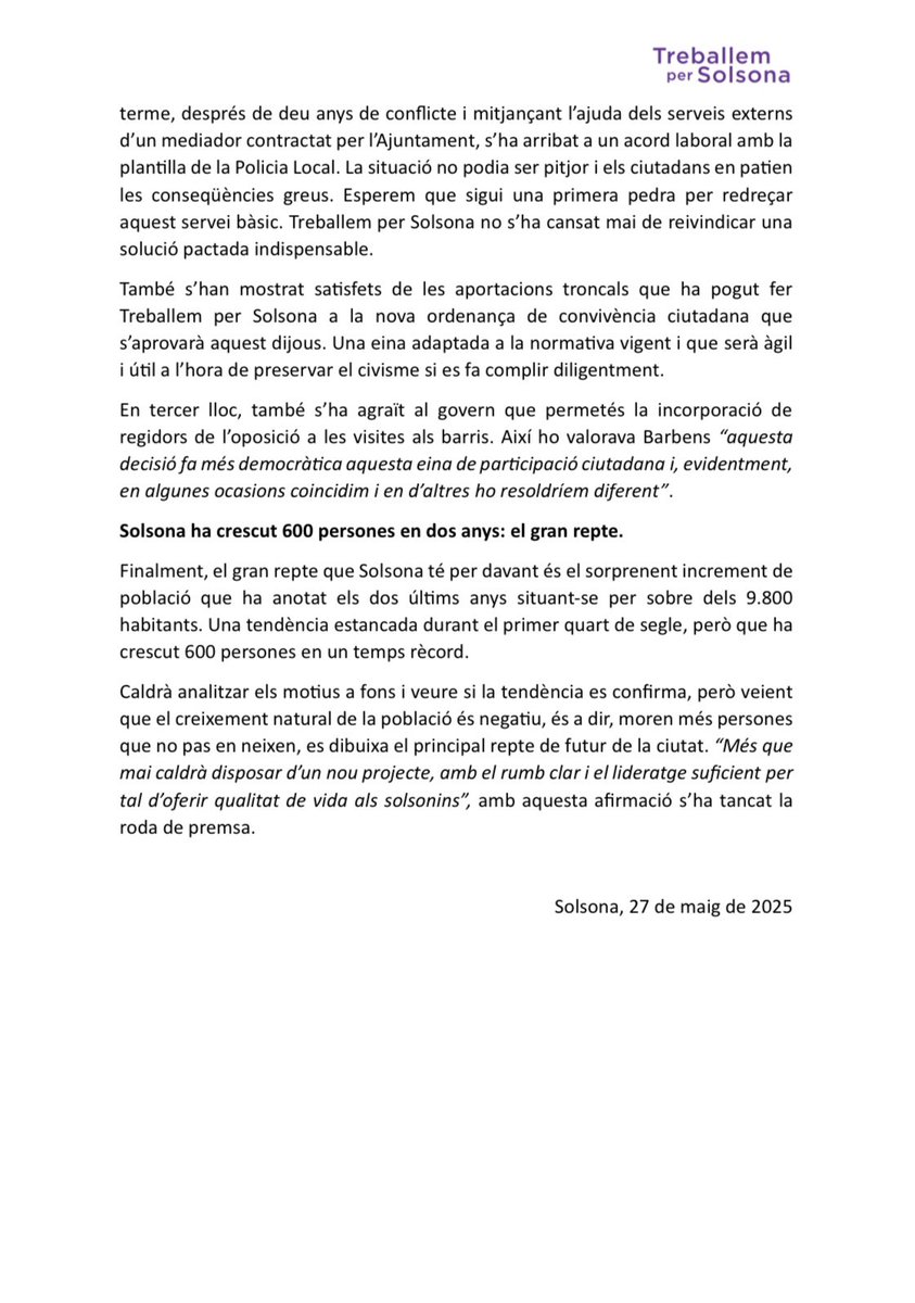 Treballem per Solsona tweet media