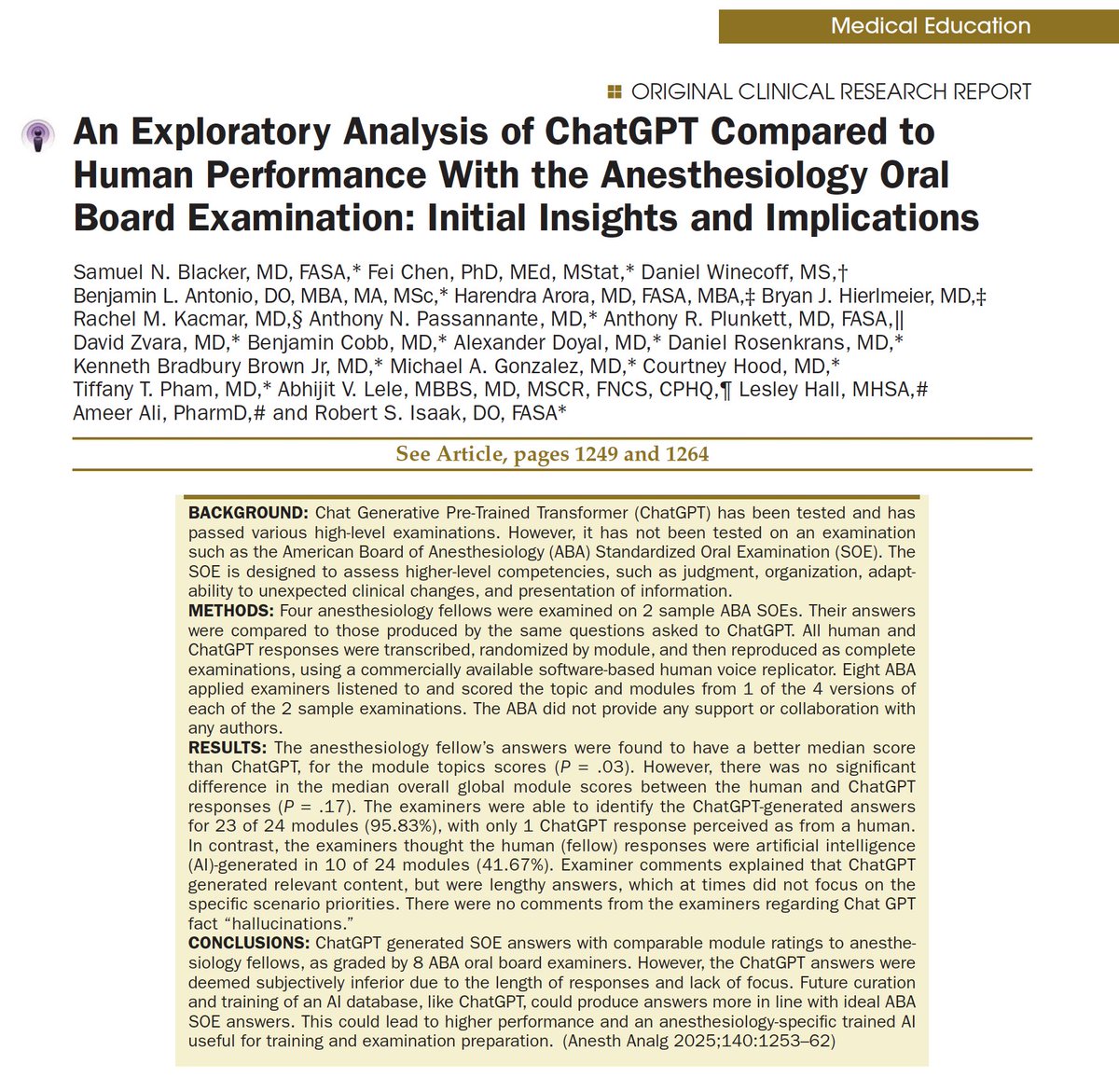 Jiapeng Huang (@jiapenghuang) on Twitter photo #ChatGPT and <a href="/AbaPhysicians/">The American Board of Anesthesiology</a> Oral Board Examination. Are you ready? #ChatGPT and <a href="/AbaPhysicians/">The American Board of Anesthesiology</a> Oral Board Examination. Are you ready?