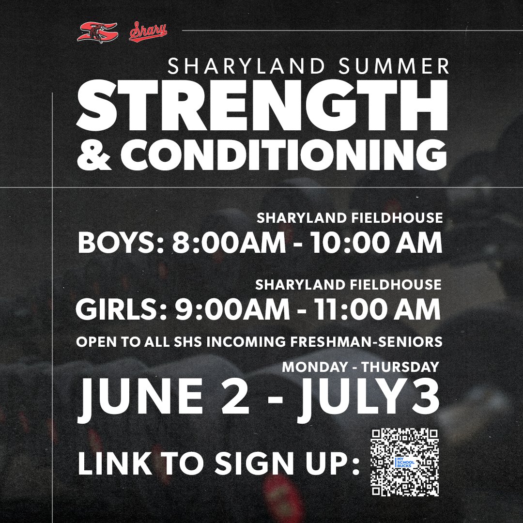 Sharyland High School Summer Strength and Conditioning information: