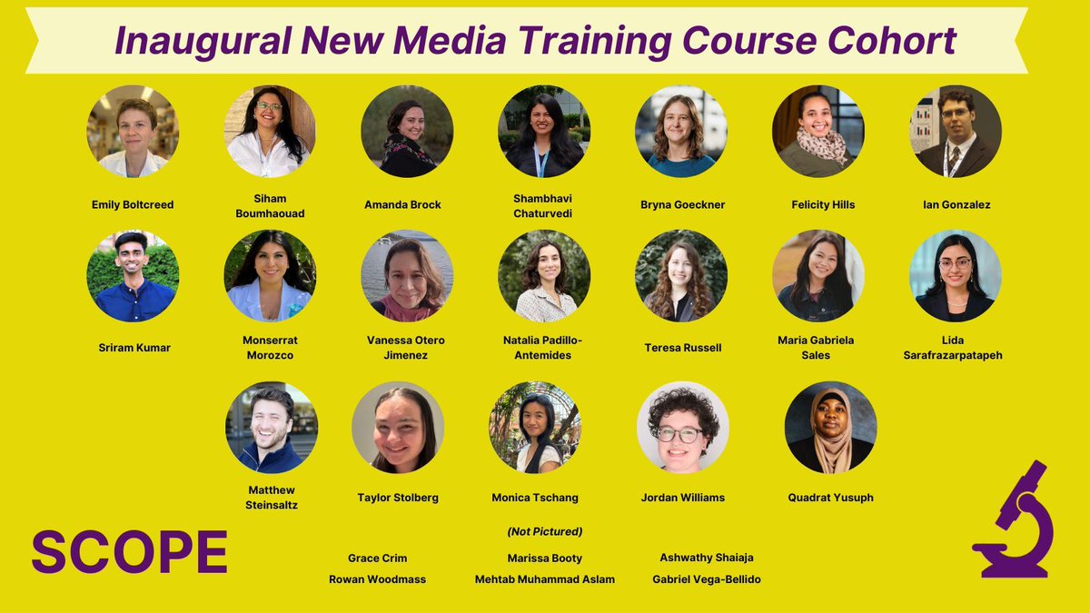 Scope_Policy's tweet image. Introducing the ✨Inaugural New Media Training Course 2025 Cohort✨
Follow along to see how these individuals develop content for engaging science communication. For future course iterations and other training opportunities, visit our homepage. #scopenewmedia #scicomm #scipolicy