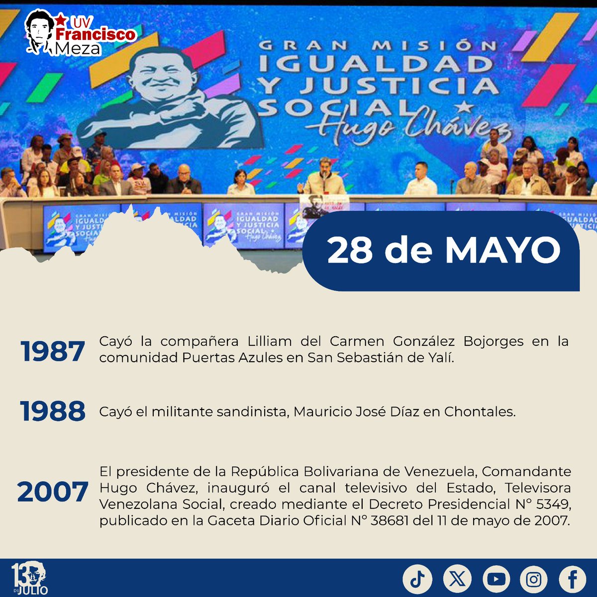 Efemérides de la Revolución Popular Sandinista
¡Es nuestro el porvenir!
🇳🇮♥️🖤
#SomosUNAN
#NicaraguaEnRevolución
#4619SiempreMásAllá