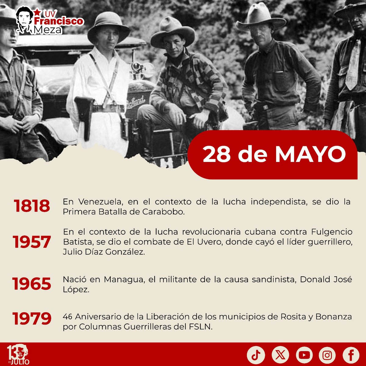 Efemérides de la Revolución Popular Sandinista
¡Es nuestro el porvenir!
🇳🇮♥️🖤
#SomosUNAN
#NicaraguaEnRevolución
#4619SiempreMásAllá