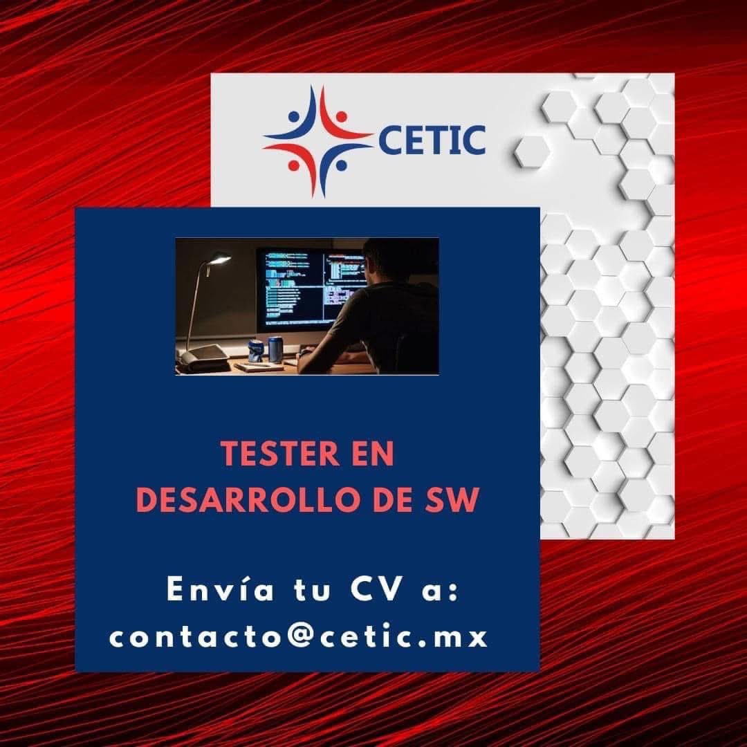 Vacante en CDMX. Interesados favor de enviar su CV a contacto@cetic.mx

En asunto poner nombre de la vacante por favor.

#CETIC #Vacantes #OfertasLaborales #RRHH #Empresas #Empleos #Tester #TesterEnSW #SW #TesterEnDesarrolloDeSW #in #Facebook #Instagram #LinkedIn #Twitter