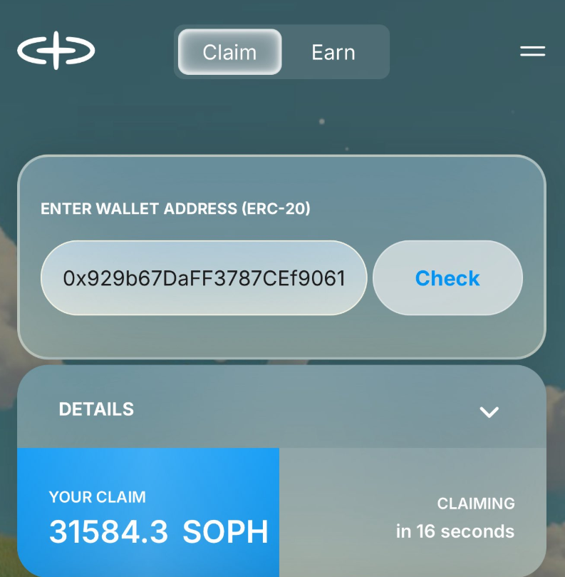 itsyaboiiswell's tweet photo. 🌱 $SOPH airdrop is open
Sophon supporters — connect and claim what’s yours.
Check if your wallet is eligible.

🔗 https://t.co/4mnKTQO5yN

Your $SOPH may already be waiting.
#SOPH #Airdrop @giverep https://t.co/cWqooFmE5q