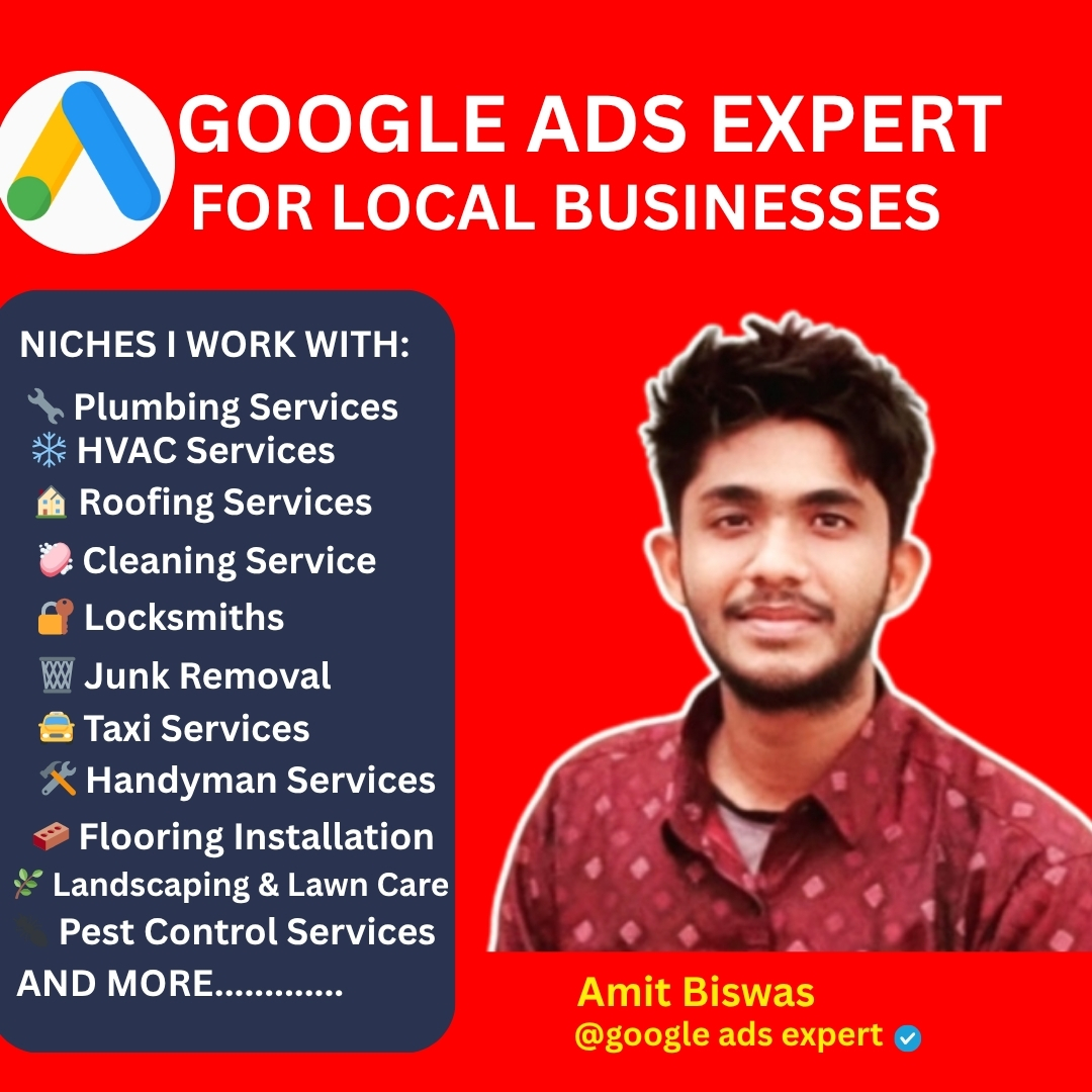 🚨Local Biz Owners (Plumbers, HVAC, Roofers, etc.)

If you're not on Google Ads in 2025, you're missing $$$.

✅ Show up when people need you
✅ Get high-intent leads fast
✅ Only pay for real clicks
✅ Dominate your local area
📩 DM me to start   
#GoogleAds #Localbuniess
