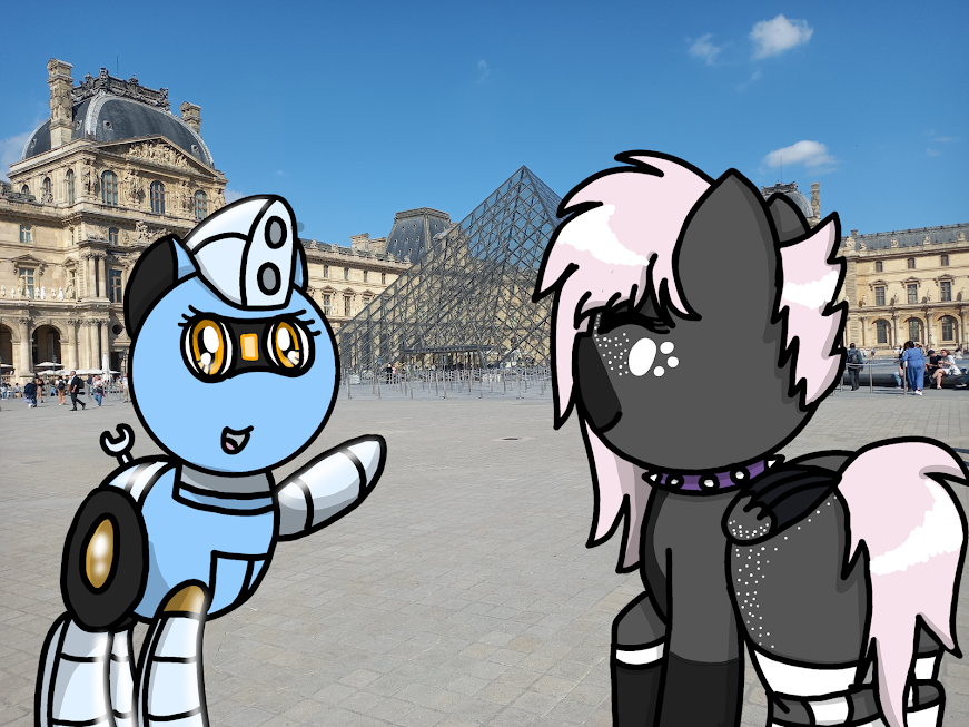 "Musée du Louvre"
Ah, yes... the Louvre Museum. Where the finest art and sculptures is located. 

Who likes visiting museums like Onyx does?