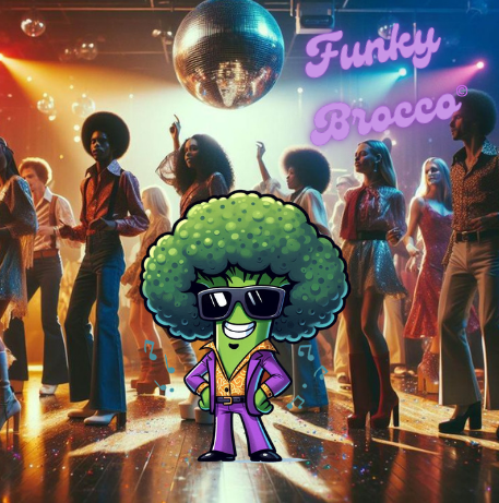 FunkyBrocco's tweet photo. Brocco and friends $FBRO $SOL @pumpdotfun #memecoin #discomusic #cryptocurrency https://t.co/VV3jSil1ia