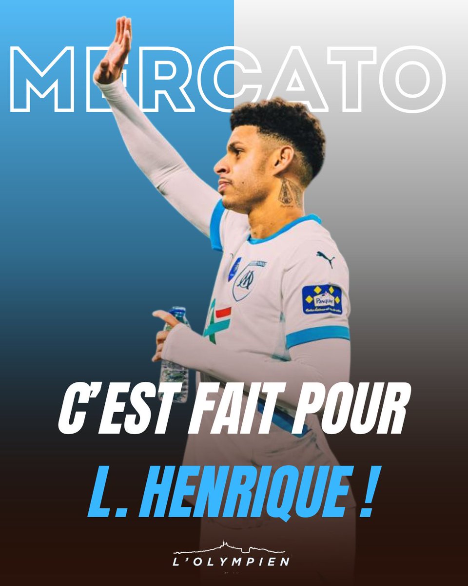 🚨 C’est bouclé pour Luis Henrique !
🔹 L’OM et l’Inter Milan ont visiblement trouvés un accord définitif !
➡️ Le transfert est estimé entre 25 et 26M€, un contrat de 5 ans attend le Brésilien. 

#OM #TeamOM #MercatOM #Mercato