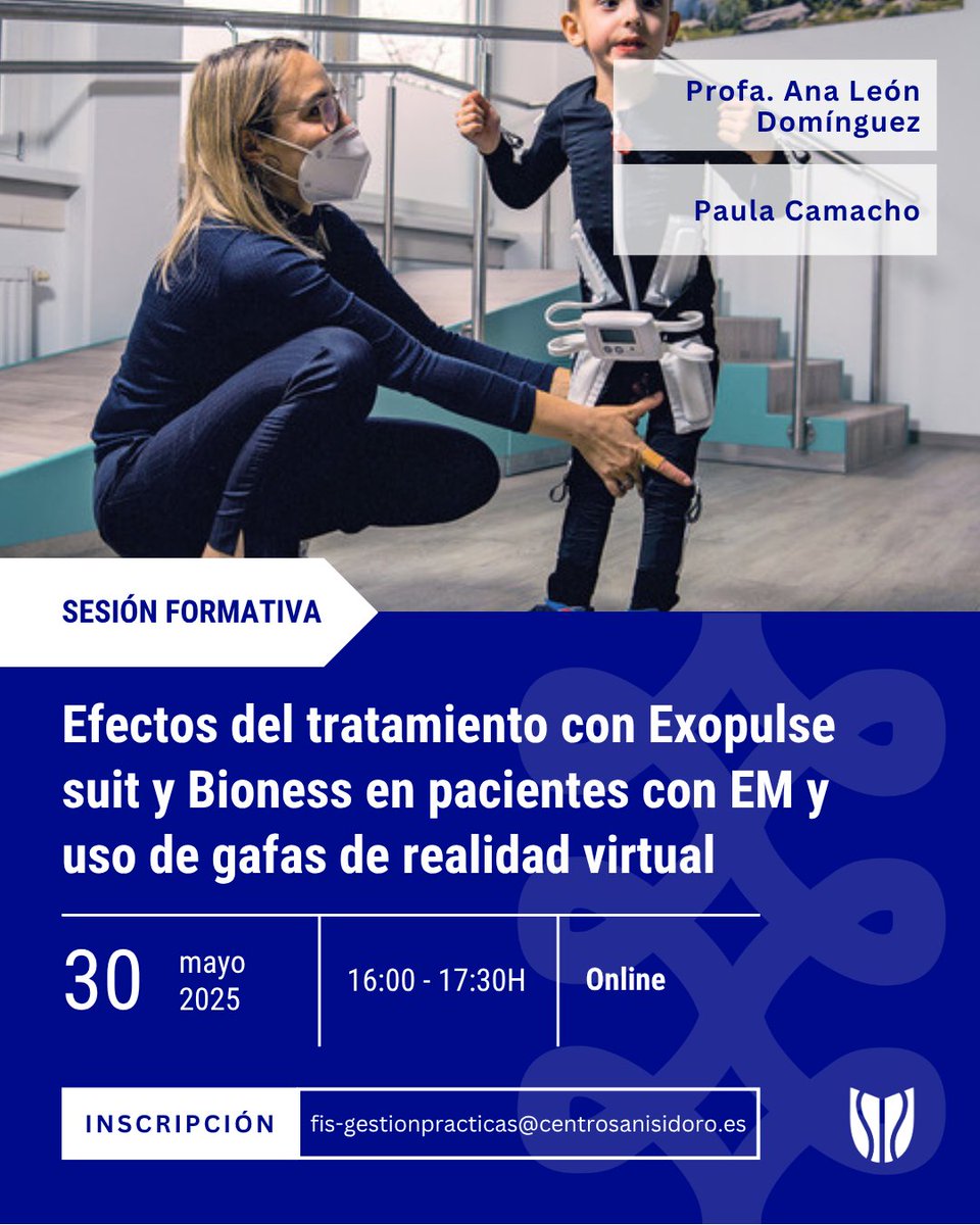 Si eres tutor/a clínico/a del Grado en #Fisioterapia de nuestro centro...
¡No te pierdas este Seminario de Formación Continua! 🌟

👉🏼 Inscríbete enviando un correo a fis-gestionpracticas@centrosanisidoro.es 

#SeminarioFisioterapia #EM #Neurorrehabilitación #CUSanIsidoro