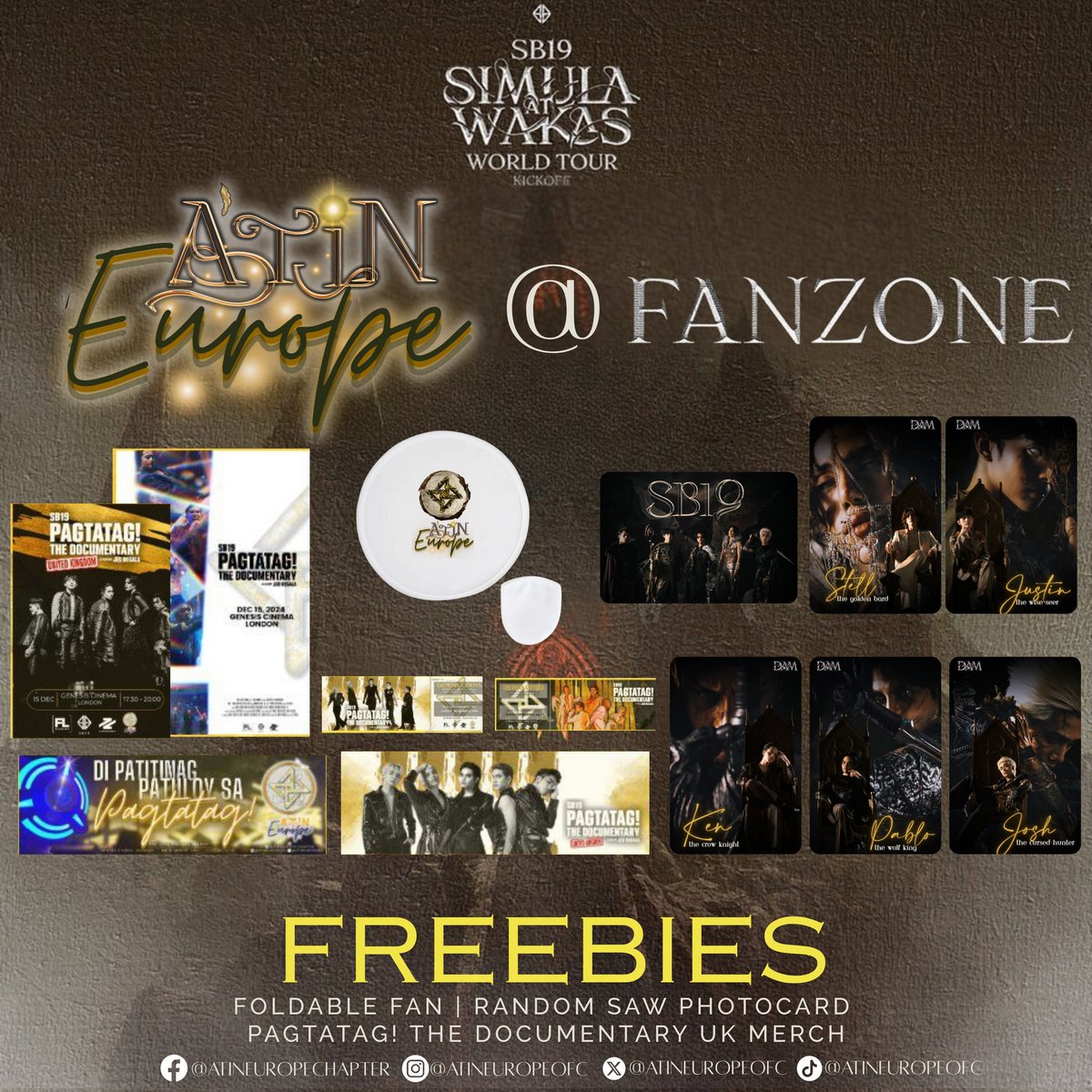 AtinEuropeOFC's tweet photo. See you at the Fanzone 😉 we've also added SB19 Simula at Wakas themed postcards from Europe, just add your stamp! I think you'd want to keep the postcard to yourself though 🤭

Follow our social media accounts, share this post, and drop tags below to grab a freebie or two 😉.

X: https://t.co/ZdG6y4lAyf
Facebook: https://t.co/fjNUYrpudW
Instagram: https://t.co/x1384JzXS2
Tiktok: https://t.co/uDW6QeFaoX 

#SB19 @SB19Official 
#SimulaAtWakas #SB19_SimulaAtWakas 
#SB19SaW #SimulaAtWakas_WorldTourKickOff