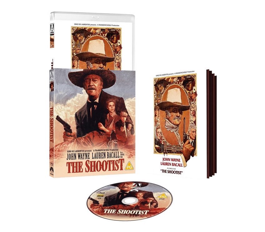 Coming to Blu-ray in August from Arrow Video 

The Shootist Blu-ray

LIMITED EDITION CONTENTS
2K remaster by Arrow Films from the original 35mm camera negative
High Definition Blu-ray (1080p) presentation
Original lossless mono audio
Optional English subtitles for the deaf and
