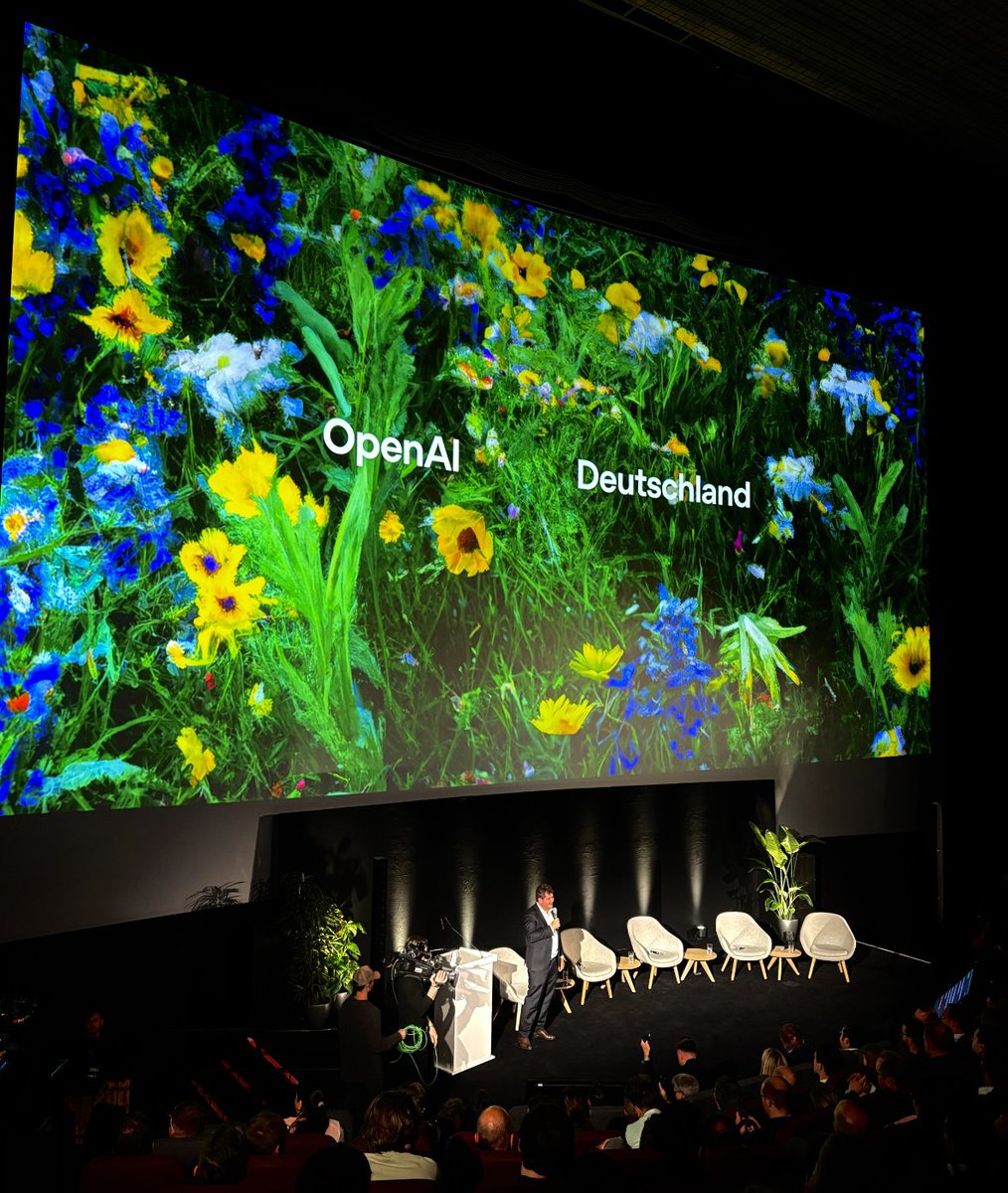 kaysorin's tweet image. we hosted 3 events last week to celebrate the our first office in Germany, from an enterprise summit to a launch party with a sora video dome. this sunlit loft venue with our branding on the windows was especially stunning.
welcome to Munich @OpenAI!