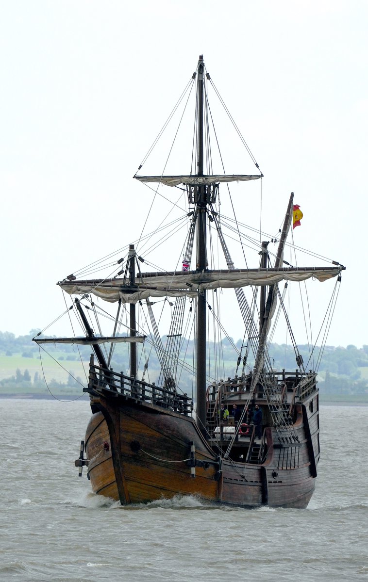 Fraser Gray (@fraserg32883664) on Twitter photo Nao Santa María a replica of Christopher Columbus’ Flagship on her way to London. <a href="/NaoFundacion/">FundacionNaoVictoria</a> <a href="/lanaosantamaria/">Nao Santa María</a> #ChristopherColumbus <a href="/StKatsMarina/">St Katharine Docks Marina</a> #Gravesend #NaoSantaMaría #Tallship #Tallships #Spain #Thames #RiverThames #History #MaritimeHistory #SantaMaria Nao Santa María a replica of Christopher Columbus’ Flagship on her way to London. <a href="/NaoFundacion/">FundacionNaoVictoria</a> <a href="/lanaosantamaria/">Nao Santa María</a> #ChristopherColumbus <a href="/StKatsMarina/">St Katharine Docks Marina</a> #Gravesend #NaoSantaMaría #Tallship #Tallships #Spain #Thames #RiverThames #History #MaritimeHistory #SantaMaria