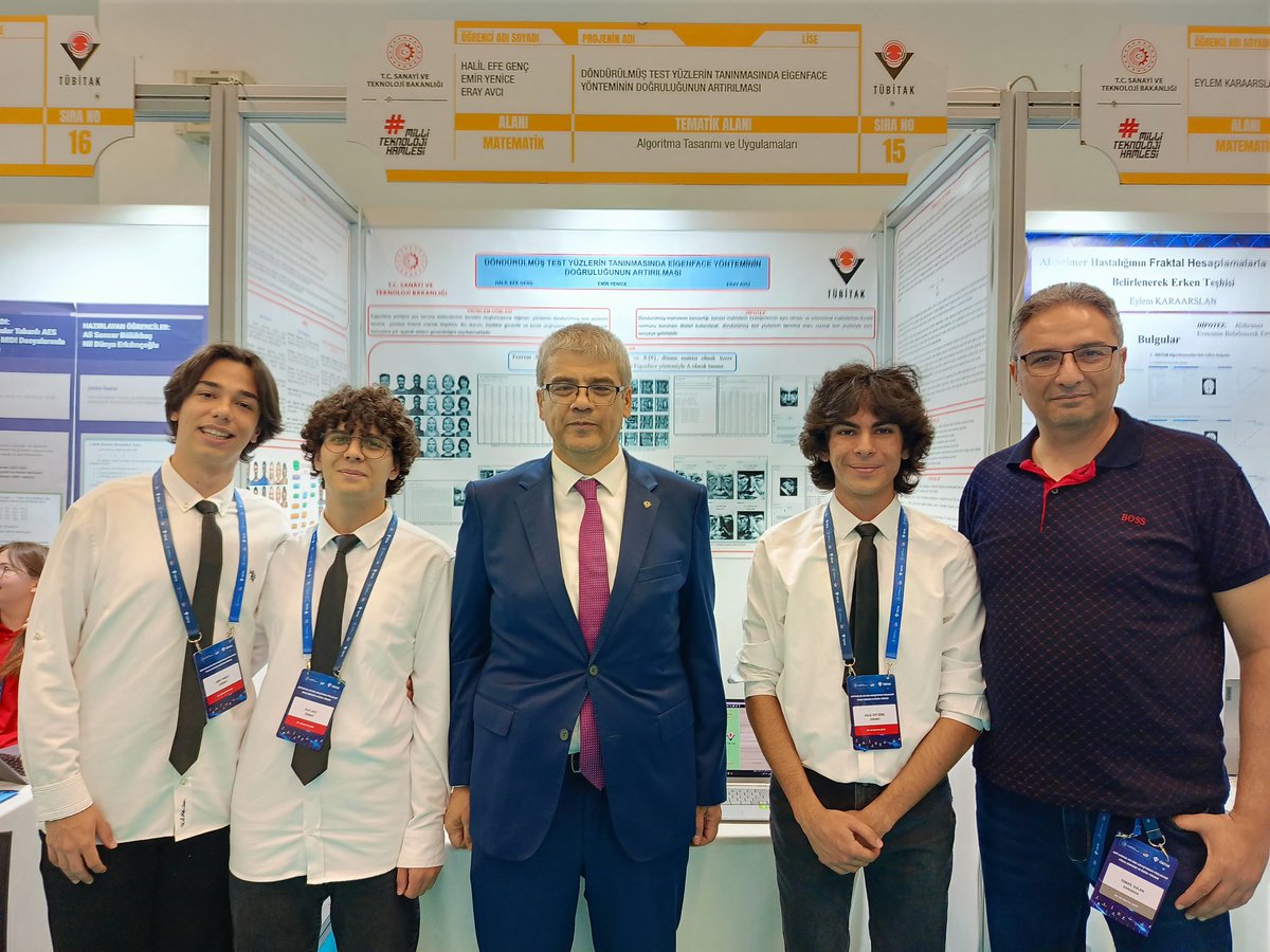 🥉TÜBİTAK 2204-A 56. Lise Öğrencileri Araştırma Projeleri Yarışması’nın Türkiye finalinde Matematik alanı Algoritma Tasarımı ve Uygulamaları tematik alanında Nazilli BİLSEM projesi üçüncülük ödülü almıştır. 

✅️“Döndürülmüş Test Yüzlerin Tanınmasında Eigenface Yönteminin