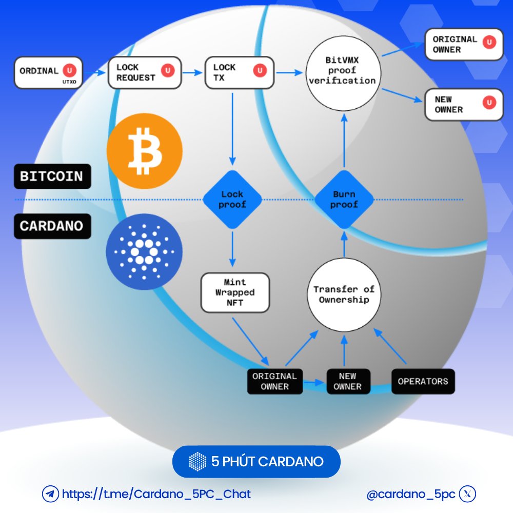 🚀 BitVMX unlocks true cross-chain power! Move BTC & Ordinals to Cardano  with no intermediaries, no compromise on security. Bitcoin DeFi is now a  reality. #BitVMX #Cardano #Bitcoin #DeFi #Ordinals #Interoperability  #Fairgate