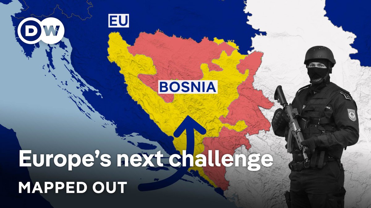 Bosnia and Herzegovina has Europe on edge again, fearing a repeat of past conflicts. With separatist moves in Republika Srpska and rising East-West tensions, will the country fracture or find a way forward? More on that in this episode of #MappedOut.

🎞️ p.dw.com/p/4ue6C
