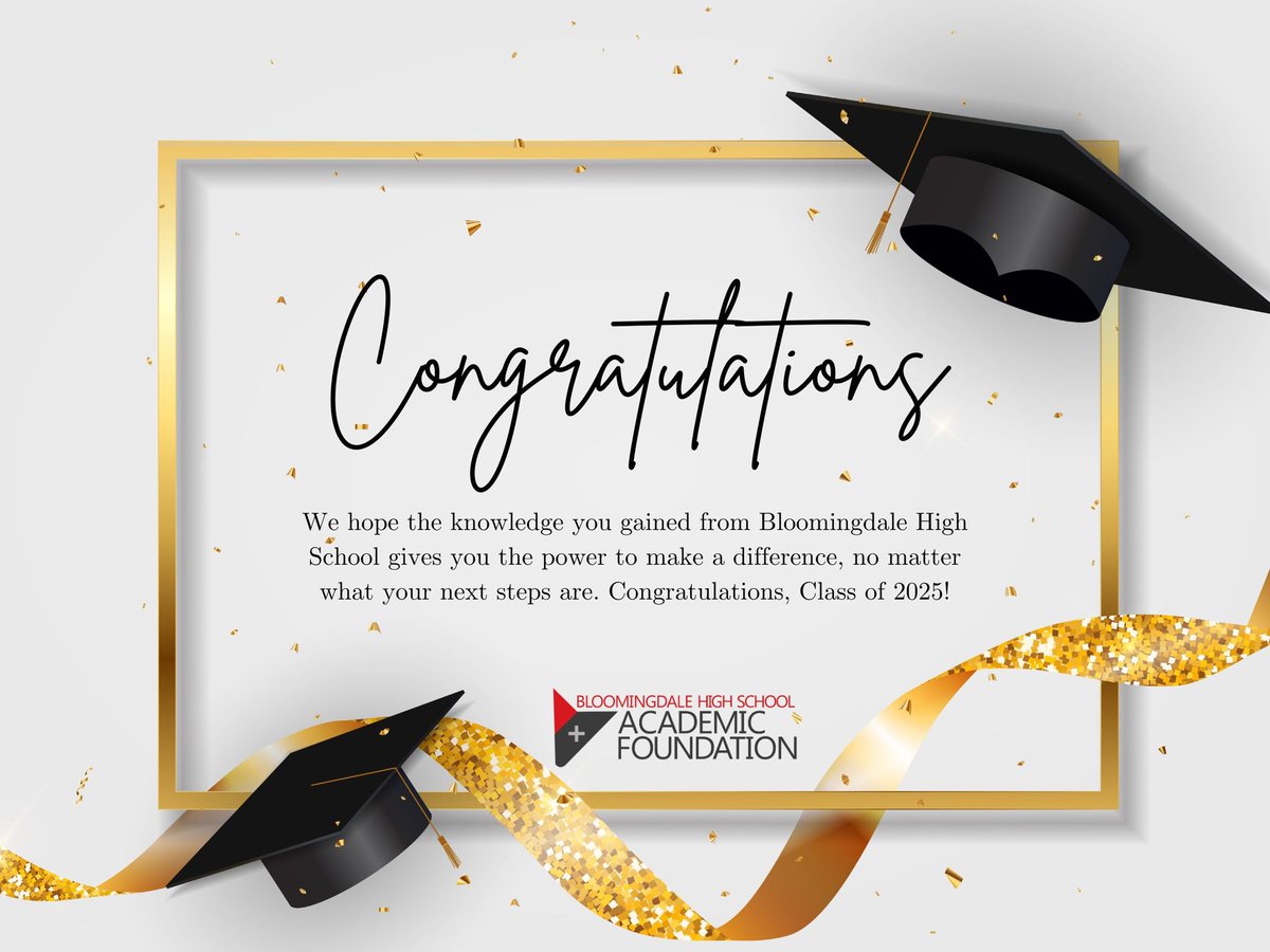 Congratulations, <a href="/BloomingdaleSHS/">Bloomingdale SHS</a> Class of 2025!