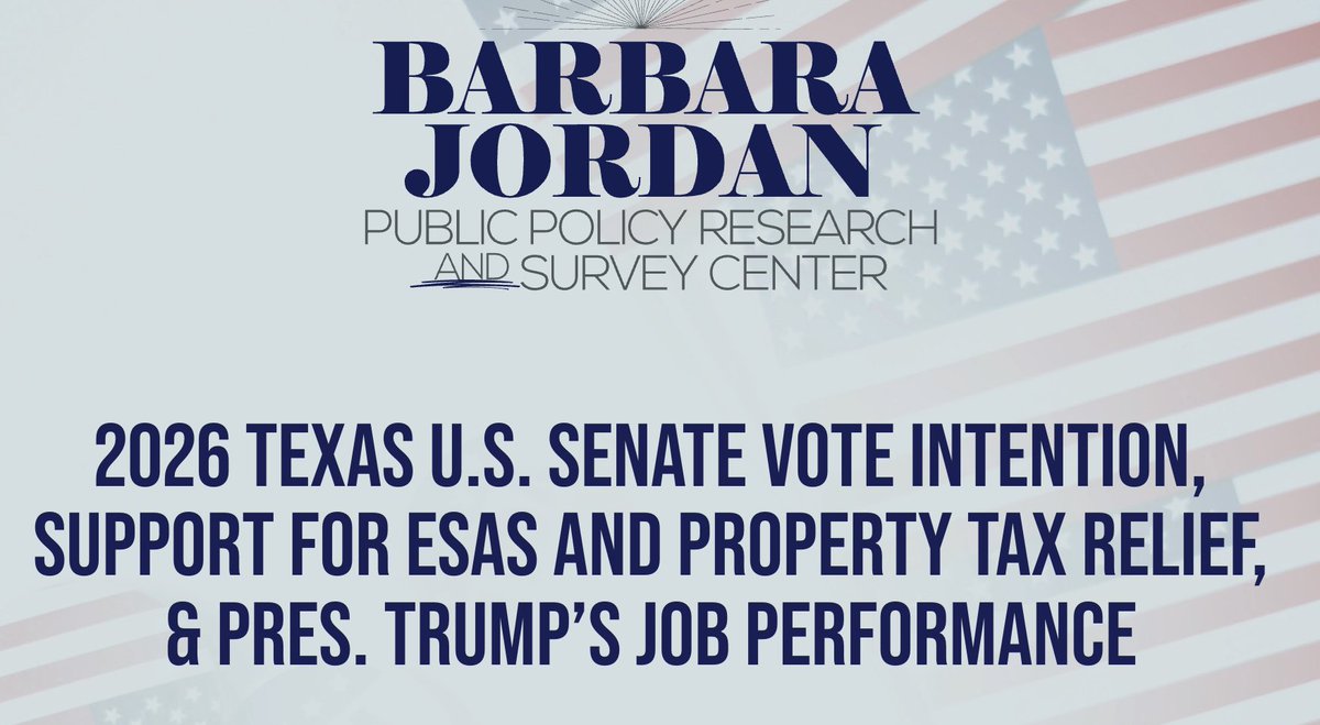 RealBPhil's tweet image. NEW Texas Southern Barbara Jordan Center Poll
Support for Education Savings Accounts:
✅ 64% of All Texans
✅ 66% of Black, 65% of Latino, 62% of White Texans 
✅ 69% of Urban, 62% of Rural Texans 
✅ 78% of GOP, 68% of Independents
❌ Only White Democrats (69%) oppose ESAs
