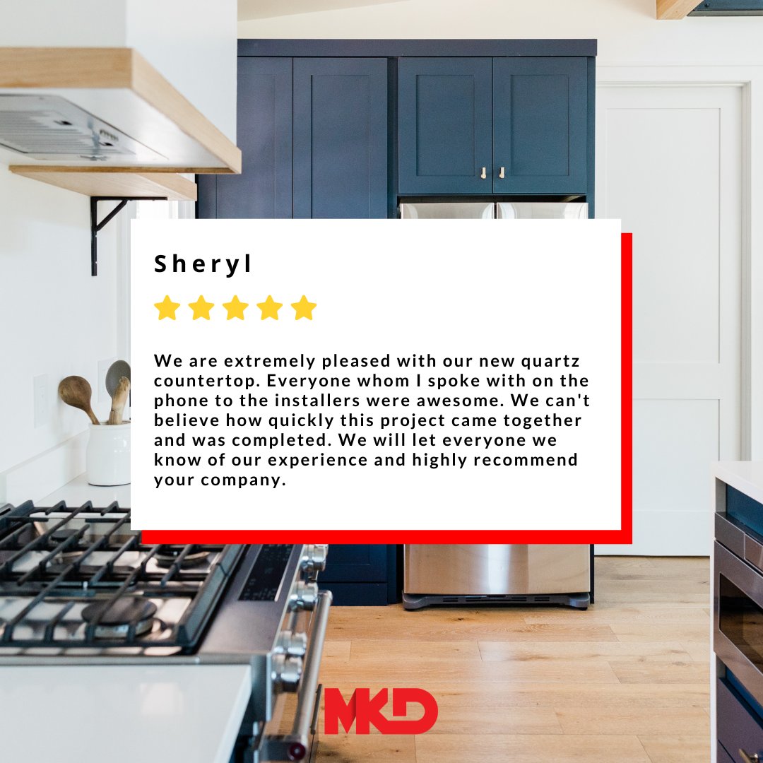 It warms our hearts to hear that our services make a difference in the lives of our customers. 🌟

Thank you for the beautiful review, Sheryl!

You can read more of what our customers are saying at: bit.ly/3uh02J3

#mkdkitchenandbath