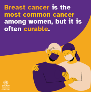 #BreastCancer is one of the most common types of cancer among women. But it is highly curable if detected early. 

Countries across the WHO European Region should implement policies ensuring earlier diagnosis and better treatment of #cancer.

bit.ly/4dz058h

#EWAC2025