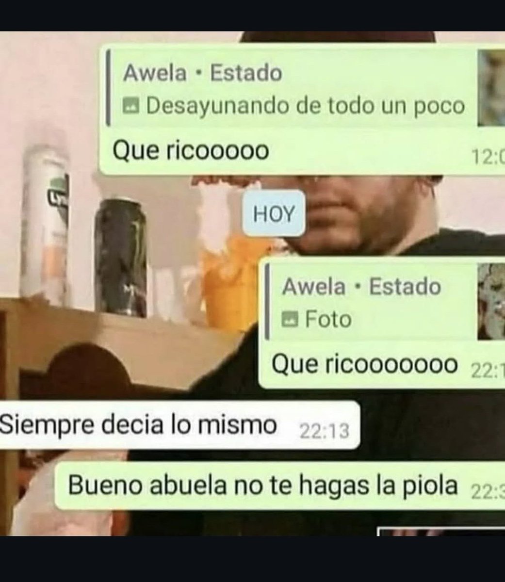 _onerolita's tweet photo. bueno abuela no te hagas la piola https://t.co/bo9Xhv9RFN