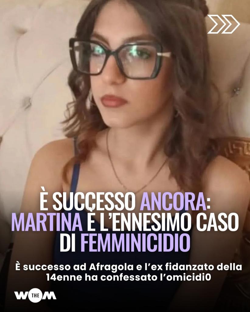 Insegniamo alle nostre figlie a proteggersi.
Insegniamo ai nostri figli ad accettare la fine di un amore.
Martina è una di noi, una nostra figlia uccisa da chi diceva di amarla.