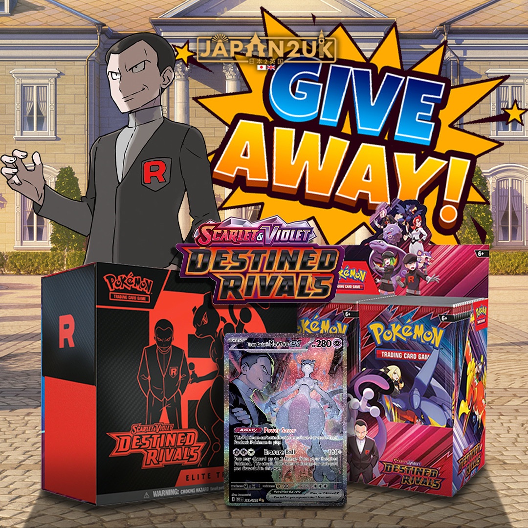 japan2uk's tweet image. GIVEAWAY TIME! 

To celebrate the release of the latest Pokemon Destined Rivals, we are giving away not one, but two Brand New Destined Rivals products!

This awesome Giveaway is for a Destined Rivals Booster Box AND and Elite Trainer Box!

All you have to do is the following:

-…