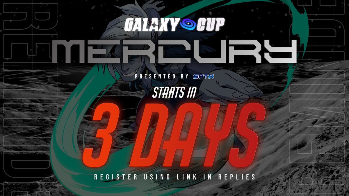 Galaxy Cup: Mercury starts in 3 DAYS! ⏰ 
Make sure to register before time runs out!

🇪🇺 Europe 1v1 Tournament
💰 $250 Prize Pool sponsored by Brawlhalla
🔴 Streamed on Twitch

🗓️ THIS SATURDAY, May 31st @ 15:00 CET

Register now!!
🔗 challengermode.com/s/GalaxyCup/to…

#Brawlhalla