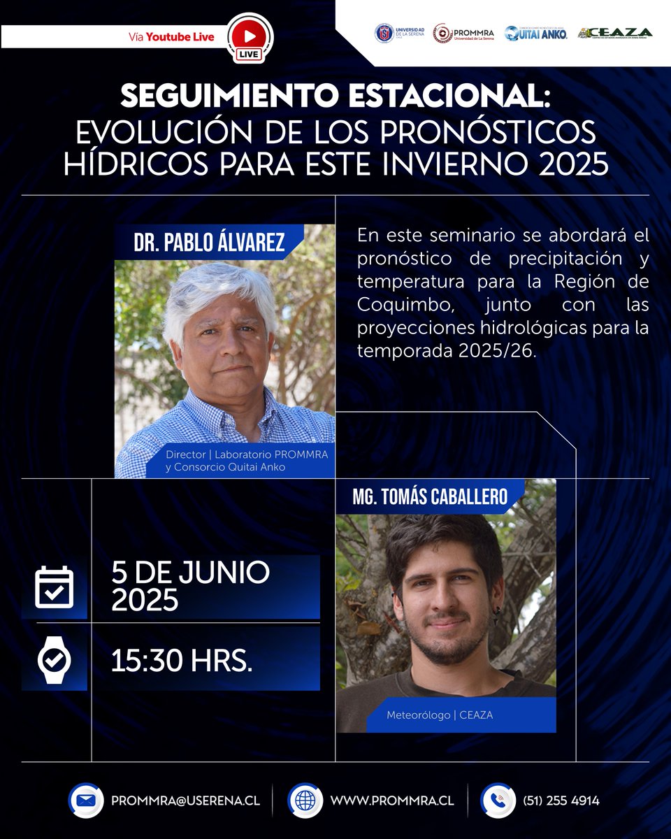 PROMMRA's tweet photo. 🌧️ ¡Ya tenemos fecha para nuestro próximo seminario de pronósticos! ❄️

📅 Jueves 5 de junio / por YouTube live

Inscríbete ahora: https://t.co/7TCNblEMuY https://t.co/ZwbcXD2gNh