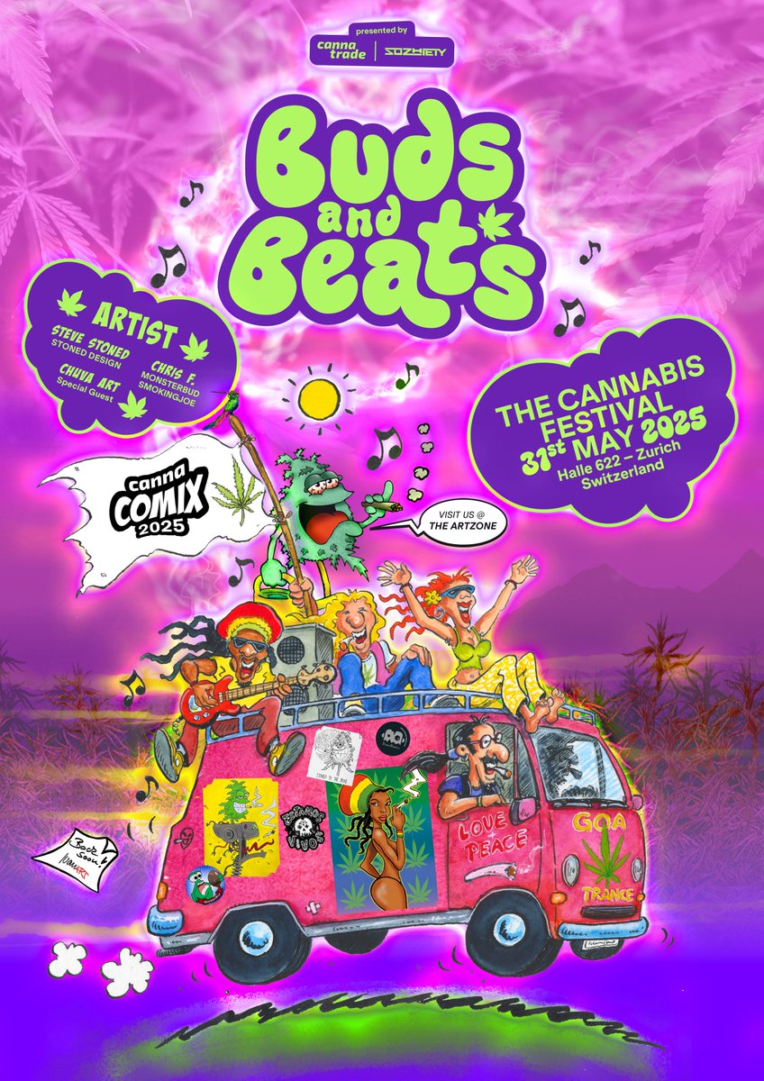 Stoned_Robots's tweet photo. CannaComix @ "Buds &amp; Beats" Festival
31th May 2025 Zürich

#ComicArt #CannabisCommunity #comics https://t.co/ig0BGeRmiH