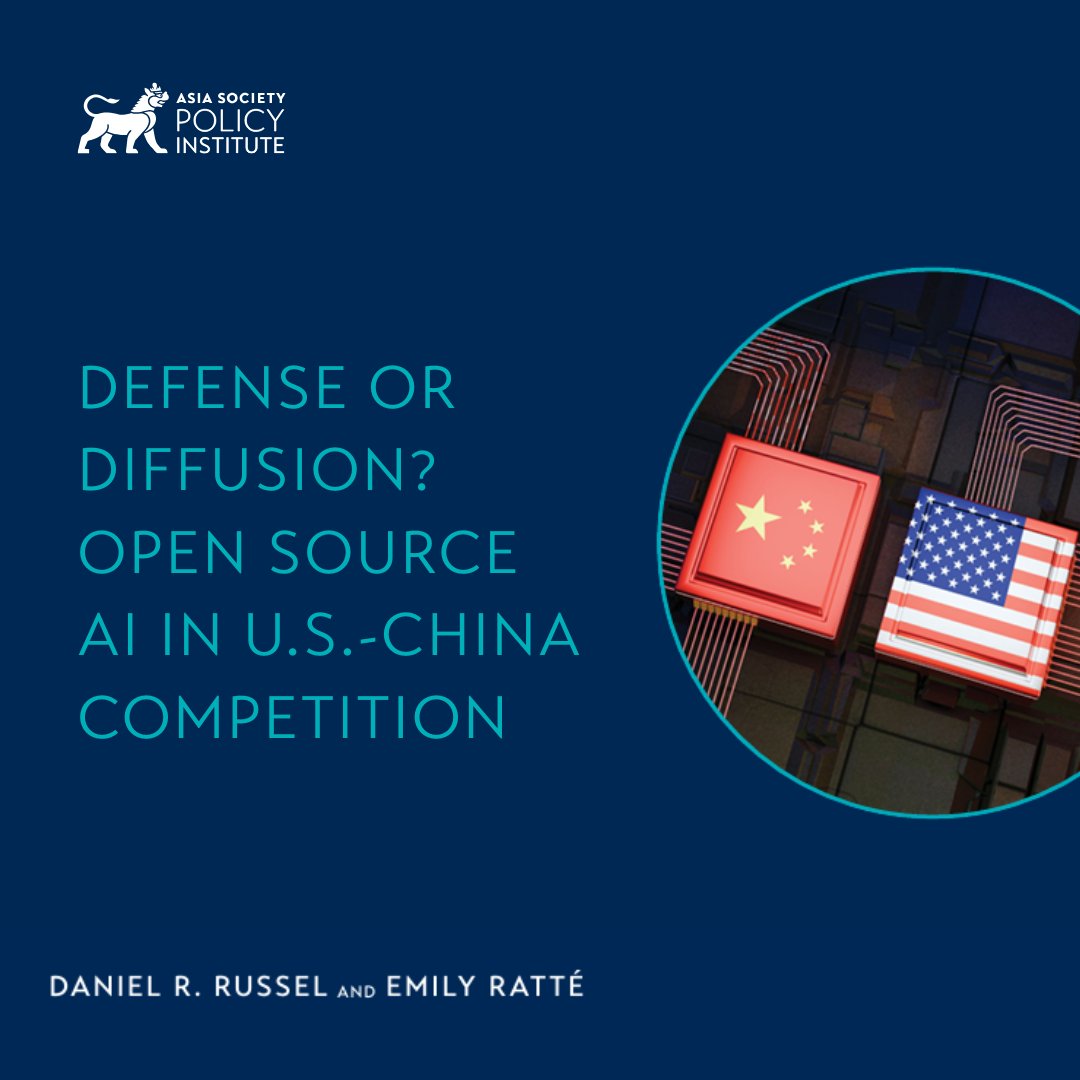 Asia Society Policy Institute (ASPI) (@asiapolicy) on Twitter photo 1/ Can openness be America’s edge in the #AI race with China? Our latest report by <a href="/dannyrrussel/">Danny Russel</a> and Emily Ratté breaks down the strategic stakes, risks, and global implications. Key takeaways below. 🧵⬇️ 1/ Can openness be America’s edge in the #AI race with China? Our latest report by <a href="/dannyrrussel/">Danny Russel</a> and Emily Ratté breaks down the strategic stakes, risks, and global implications. Key takeaways below. 🧵⬇️