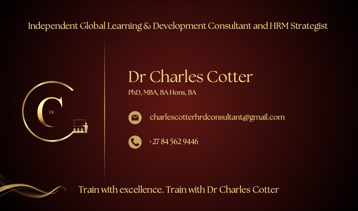Charles_Cotter's tweet photo. Train with Excellence, Train with Dr Charles Cotter, the African Maverick. Your Future-fit training partner of choice."

#EvidenceBasedManagement
#ForwardLookingLearning
#DataLiteracy
#LiterateoftheFuture
#NextLevelTrainer
#YourTrainingPartnerofChoice
#TrainwithCharlesCotter https://t.co/V8yjqKJmr5