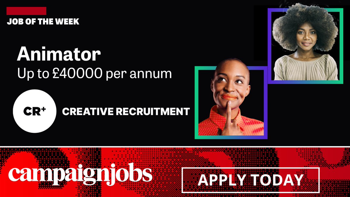 🚨 Now hiring: Lead Animator 🚨

Creative Recruitment Limited is working with a brilliant storytelling agency to find a Lead Animator to join their growing, award-winning team.

➤ Apply now: campaignlive.co.uk/jobs/job/15687…