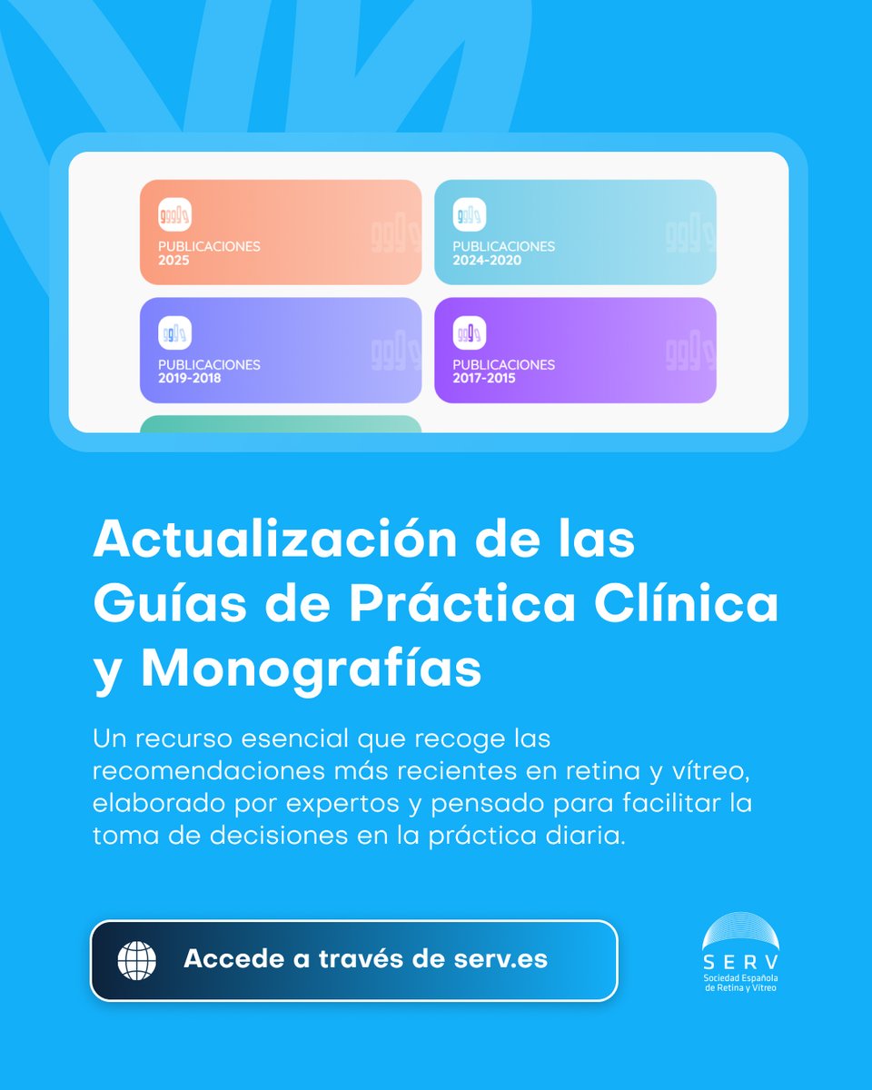 ¿Sabías que las Guías de Práctica Clínica de la SERV han sido actualizadas?📚✨