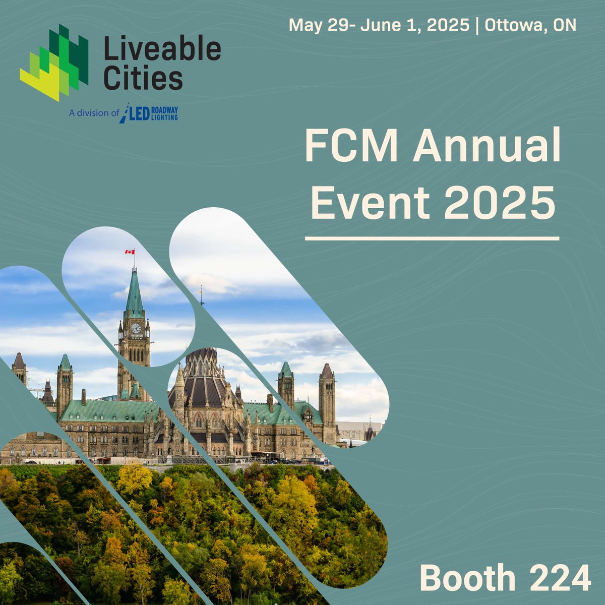 We’re at FCM 2025 in Ottawa! 🇨🇦
Come visit Liveable Cities at Booth 224 and discover how we support communities in building smarter, more connected futures. 🏙️🌱

📍 Details: fcm.ca/en/events-trai…
#FCM2025 #LiveableCities #SmartCommunities