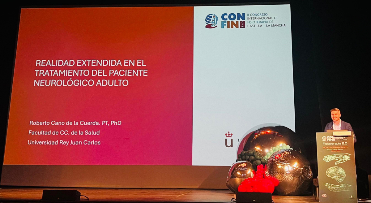 Roberto Cano participa en II Congreso Internacional de Fisioterapia de Castilla-La Mancha (CONFINCLM) impartiendo una ponencia invitada sobre “Realidad extendida en el tratamiento del paciente neurológico”