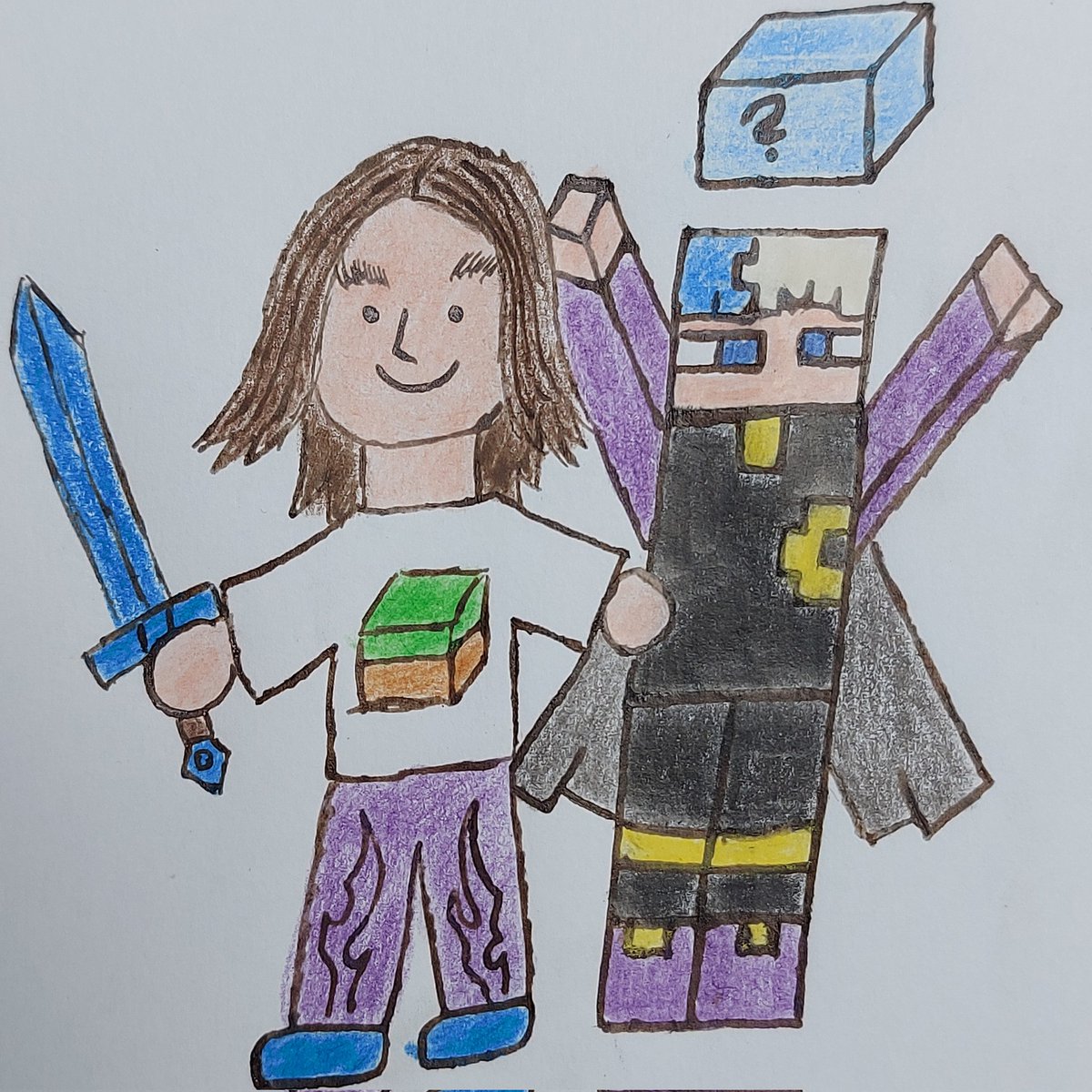 Kleine Zeichnung für Nico und Vullco zur letzten Minecraft Item Challenge. 😁🌻