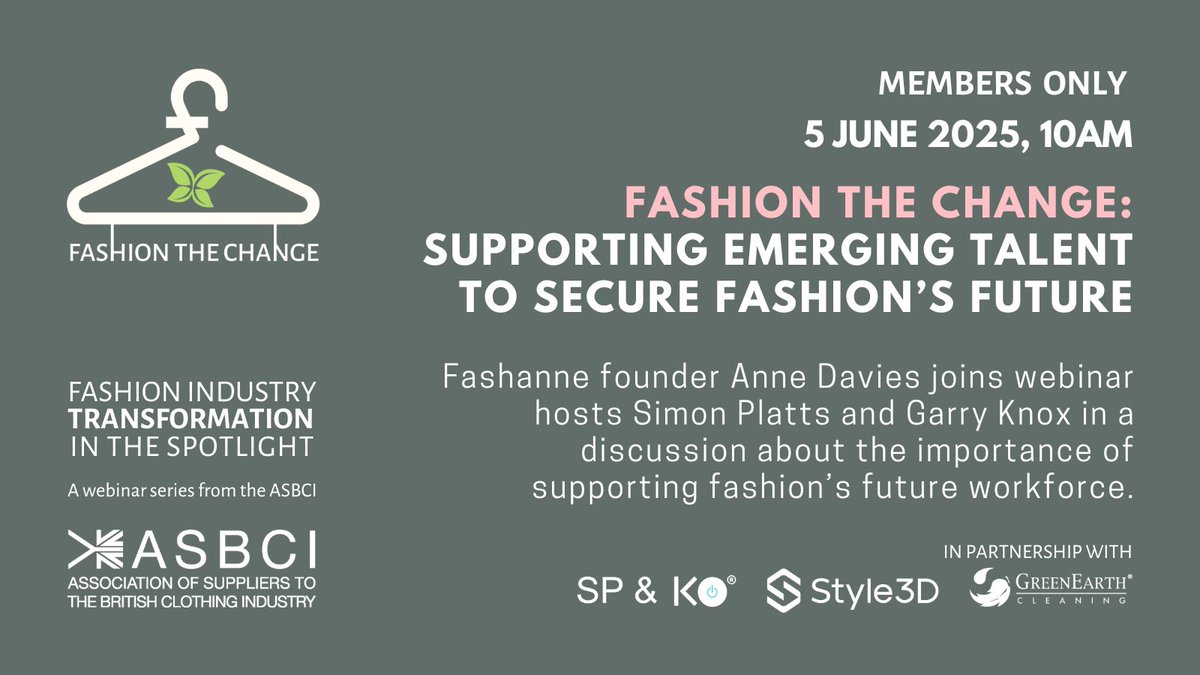ASBCI (@asbci) on Twitter photo 🚨 Member Webinar Reminder!
ℹ️ Fashion The Future - In conversation with Anne Davies of <a href="/FashanneAwards/">FashanneAwards</a> discussing how the fashion sector collectively support students’ educational requirements.
🗓️ June 5th, 2025 - 10am
🔗 Register your place today!
bit.ly/4kioj9s 🚨 Member Webinar Reminder!
ℹ️ Fashion The Future - In conversation with Anne Davies of <a href="/FashanneAwards/">FashanneAwards</a> discussing how the fashion sector collectively support students’ educational requirements.
🗓️ June 5th, 2025 - 10am
🔗 Register your place today!
bit.ly/4kioj9s