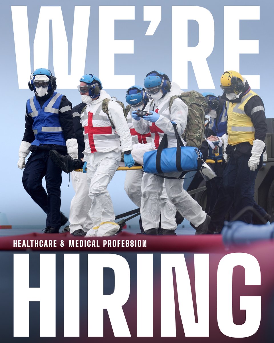 RNJobsUK's tweet image. Ever wondered how it feels to be on the frontline of medicine?
Train with world-class experts and develop your skills in locations beyond your wildest dreams.
Don’t hold back, search Medical and Healthcare roles within the Royal Navy here: tinyurl.com/3zr5kk3d