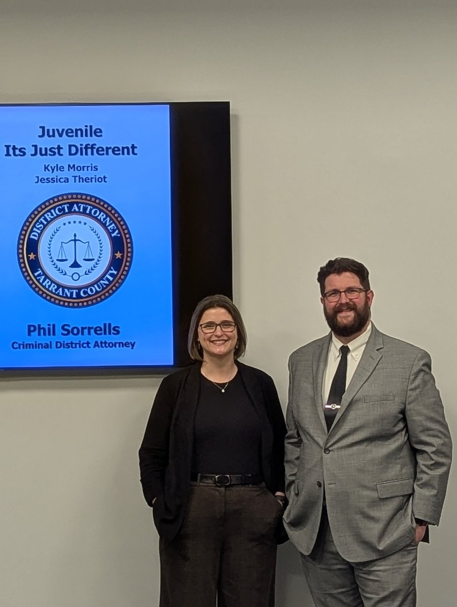 afc_tarrant's tweet image. Last week, two of our partners with the Juvenile Unit of @TarrantCountyDA provided the training "Juvenile Law: It's Just Different". Thanks for helping our investigative partners sharpen their skills and knowledge!